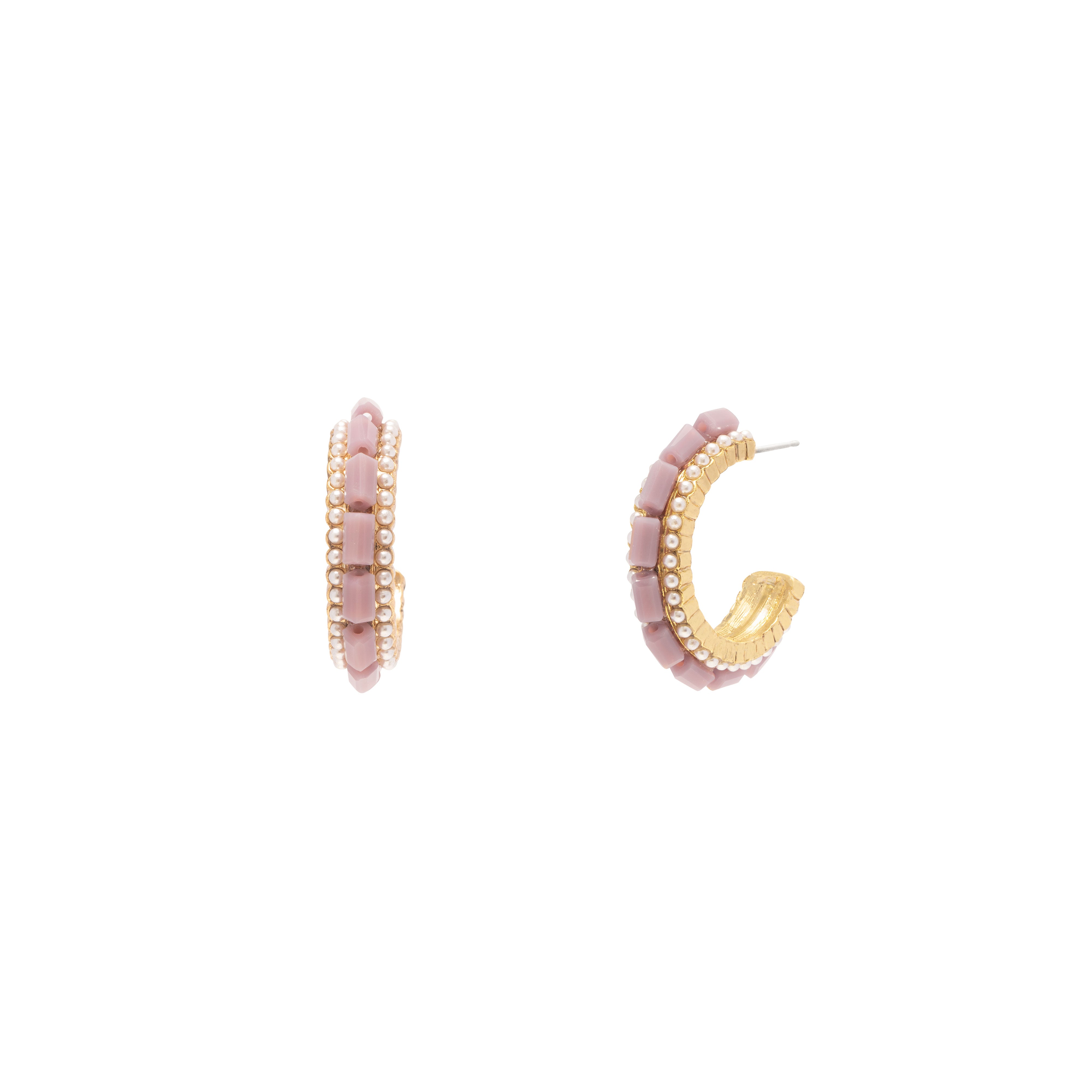 Roza crystal hoop earrings | MEZI