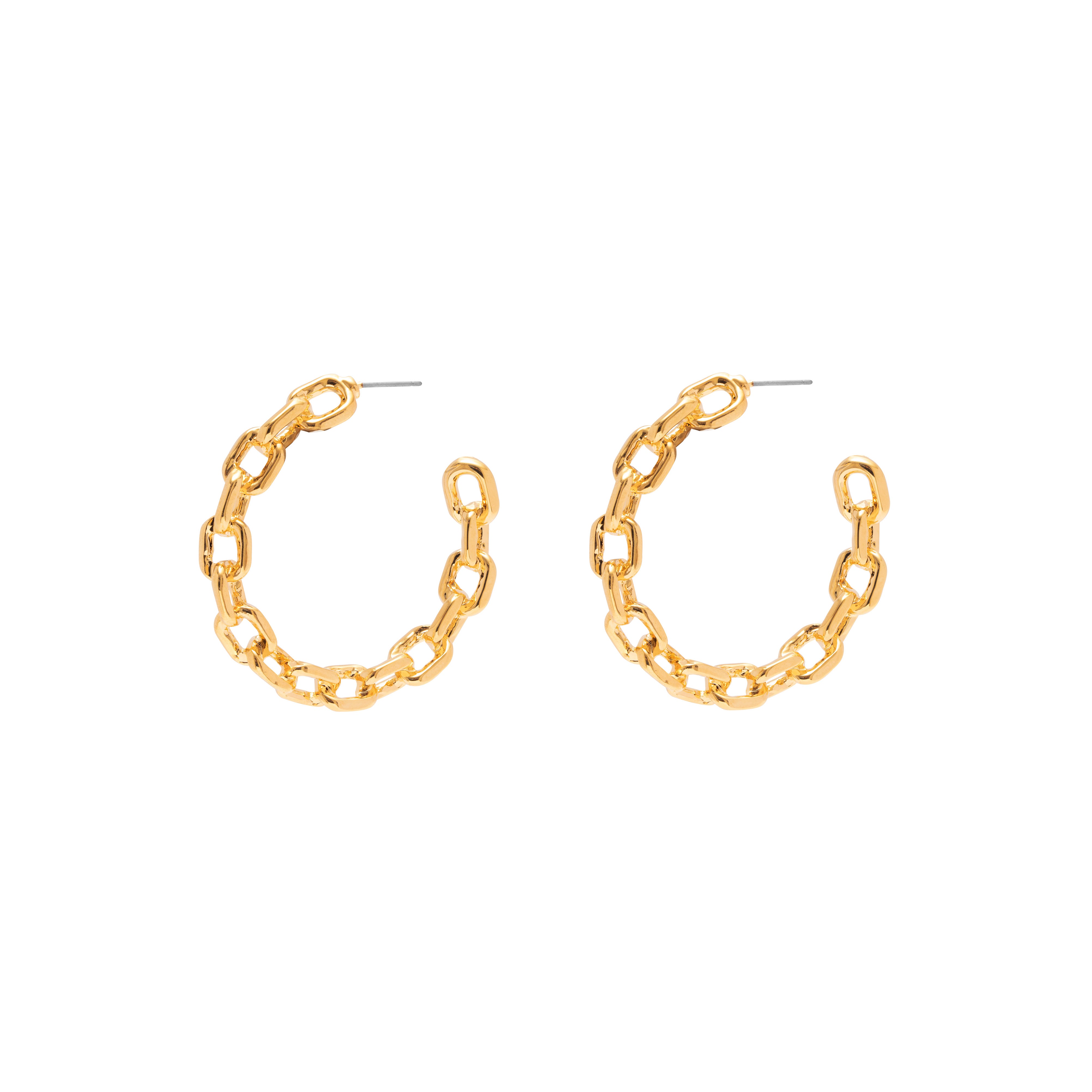 Salma chain hoop earrings | MEZI