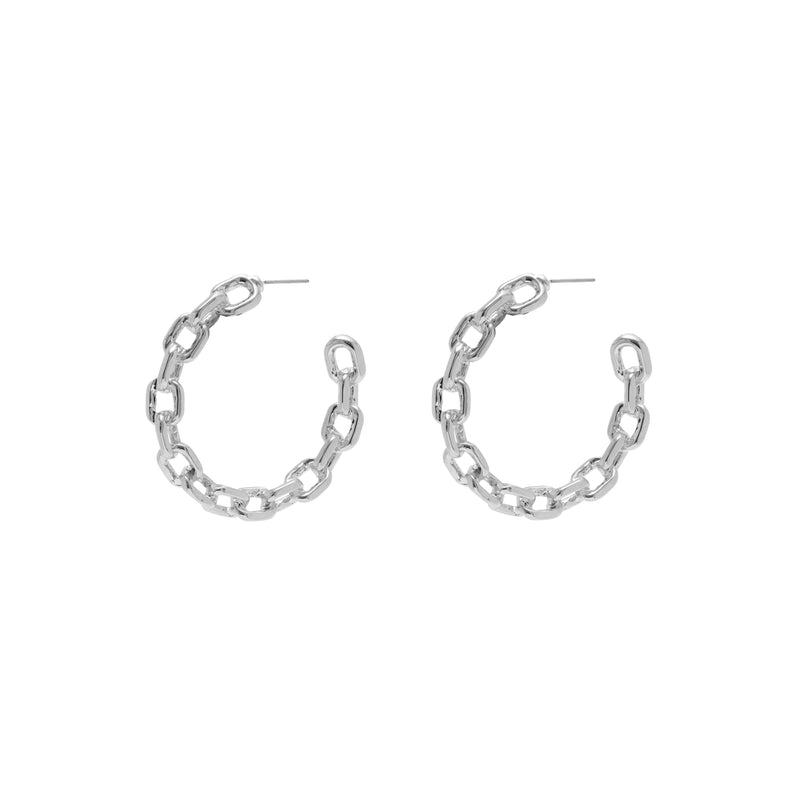 Salma chain hoop earrings