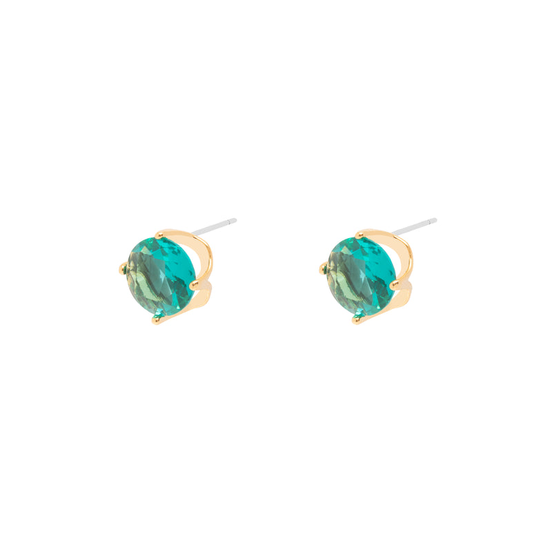 Sante green stud earrings