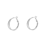 Double fashion hoop earrings