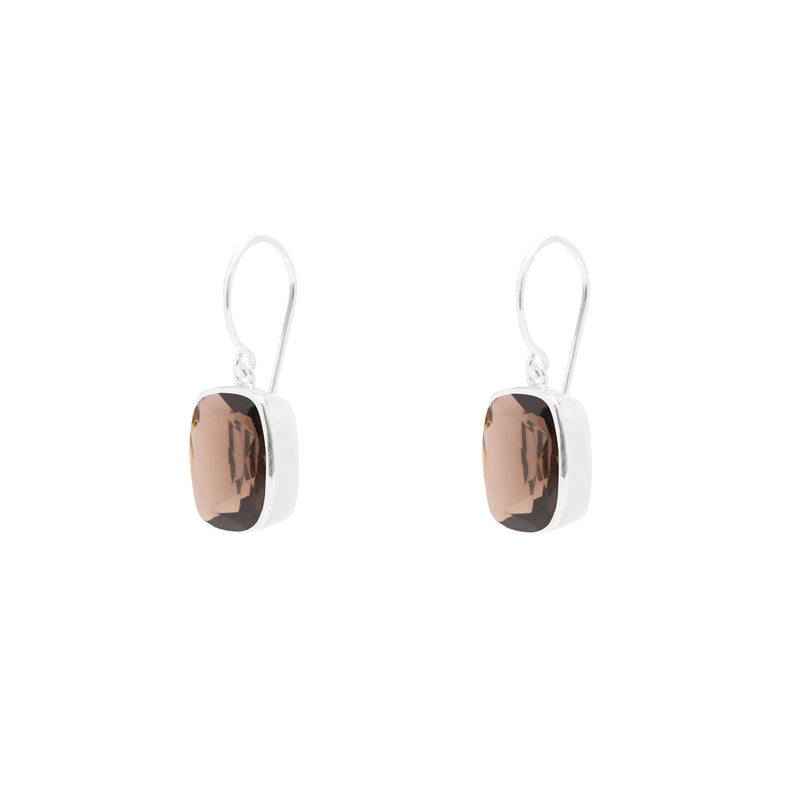 Valent rectangle drop semi-precious earrings