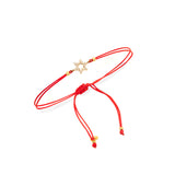 Fifer star crystal thread bracelet