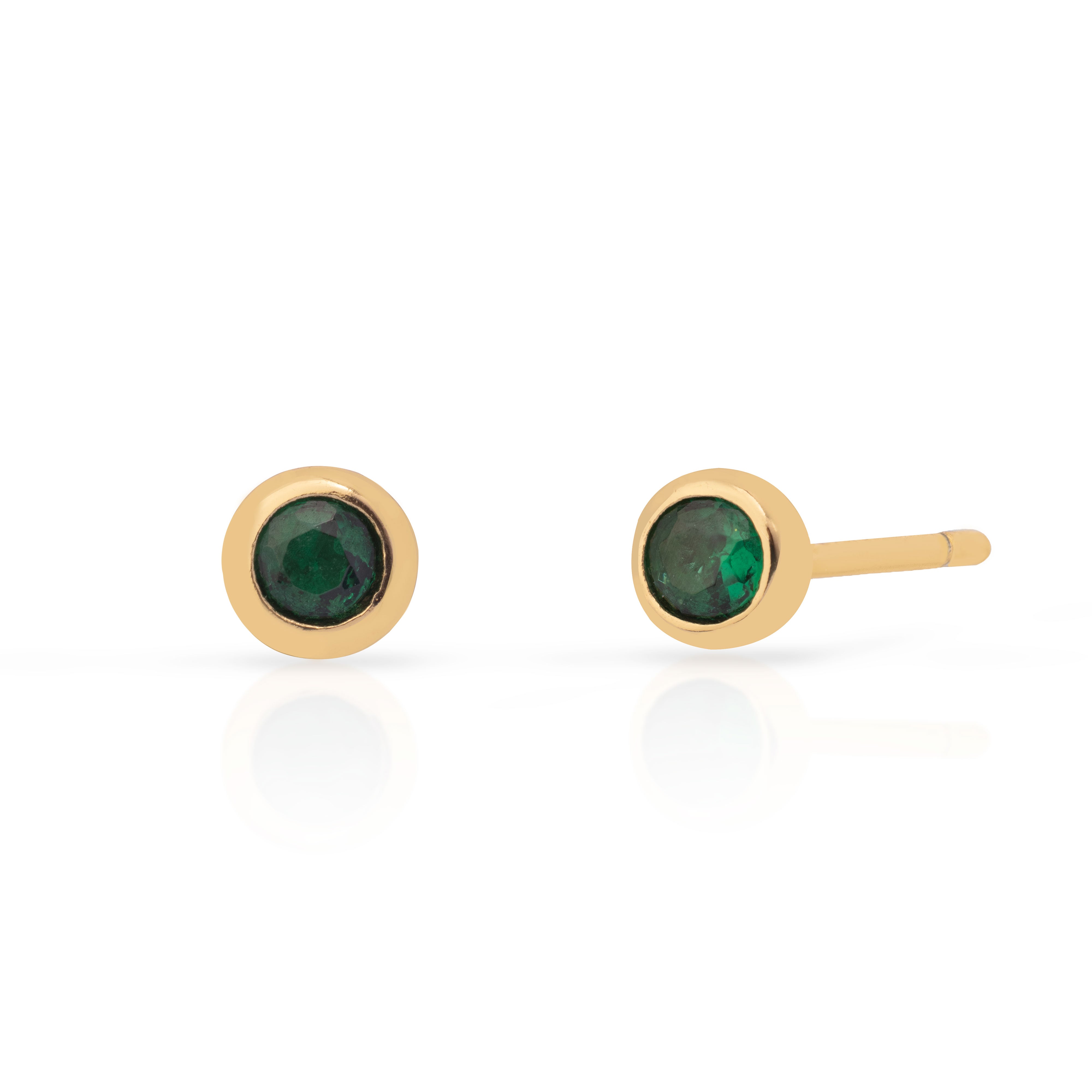 Anya Bezel Cubic Zirconia Studs | MEZI