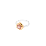 Suda semi-precious two tone ring