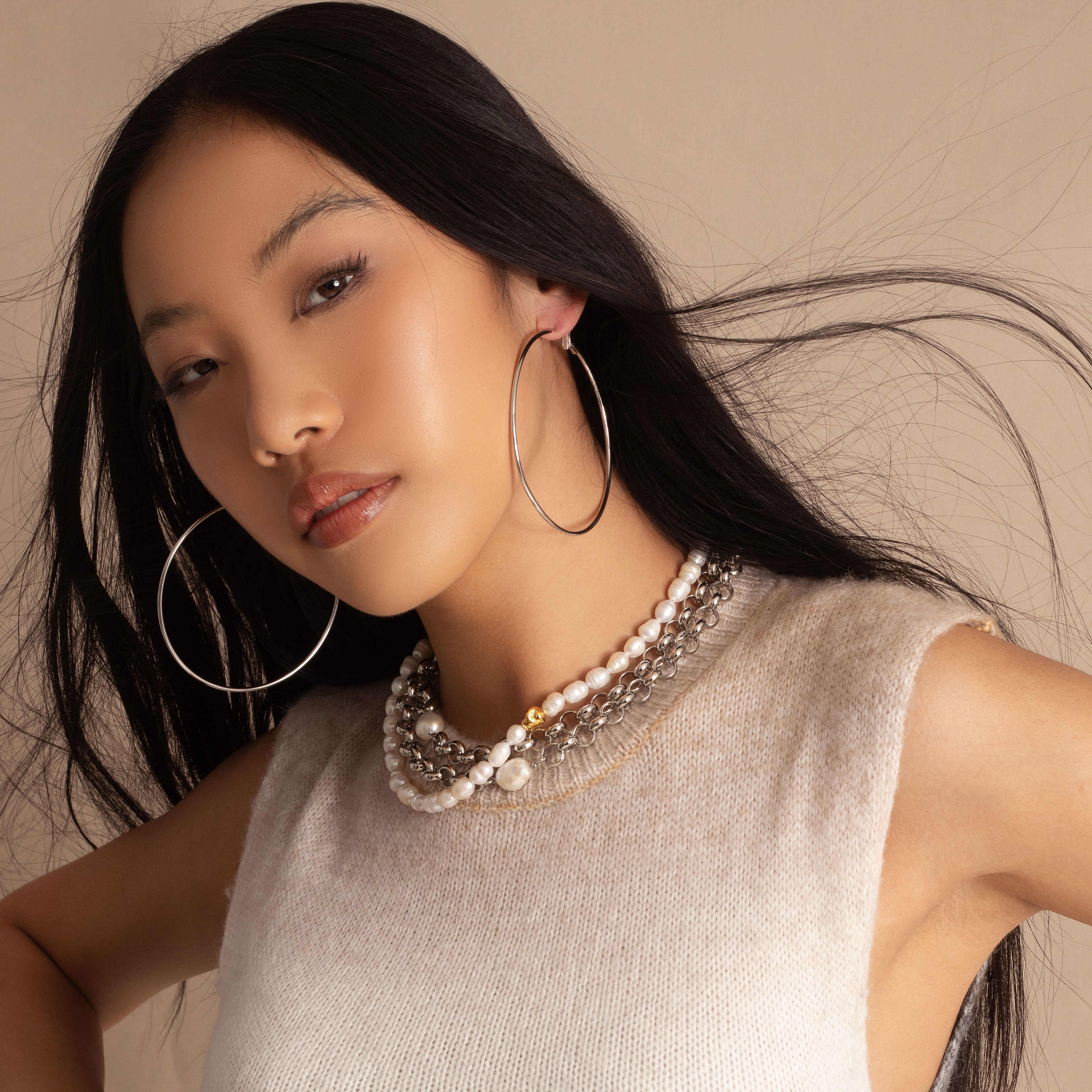Taci large hoop earrings | MEZI