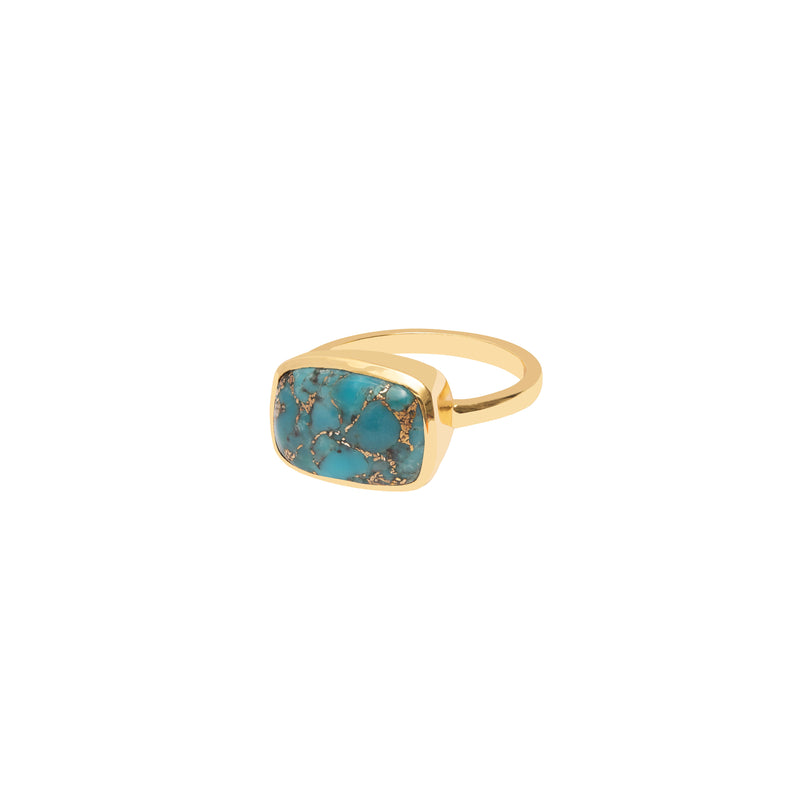 Valent semi-precious stone ring