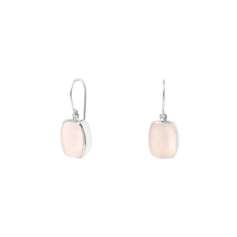 Valent rectangle drop semi-precious earrings