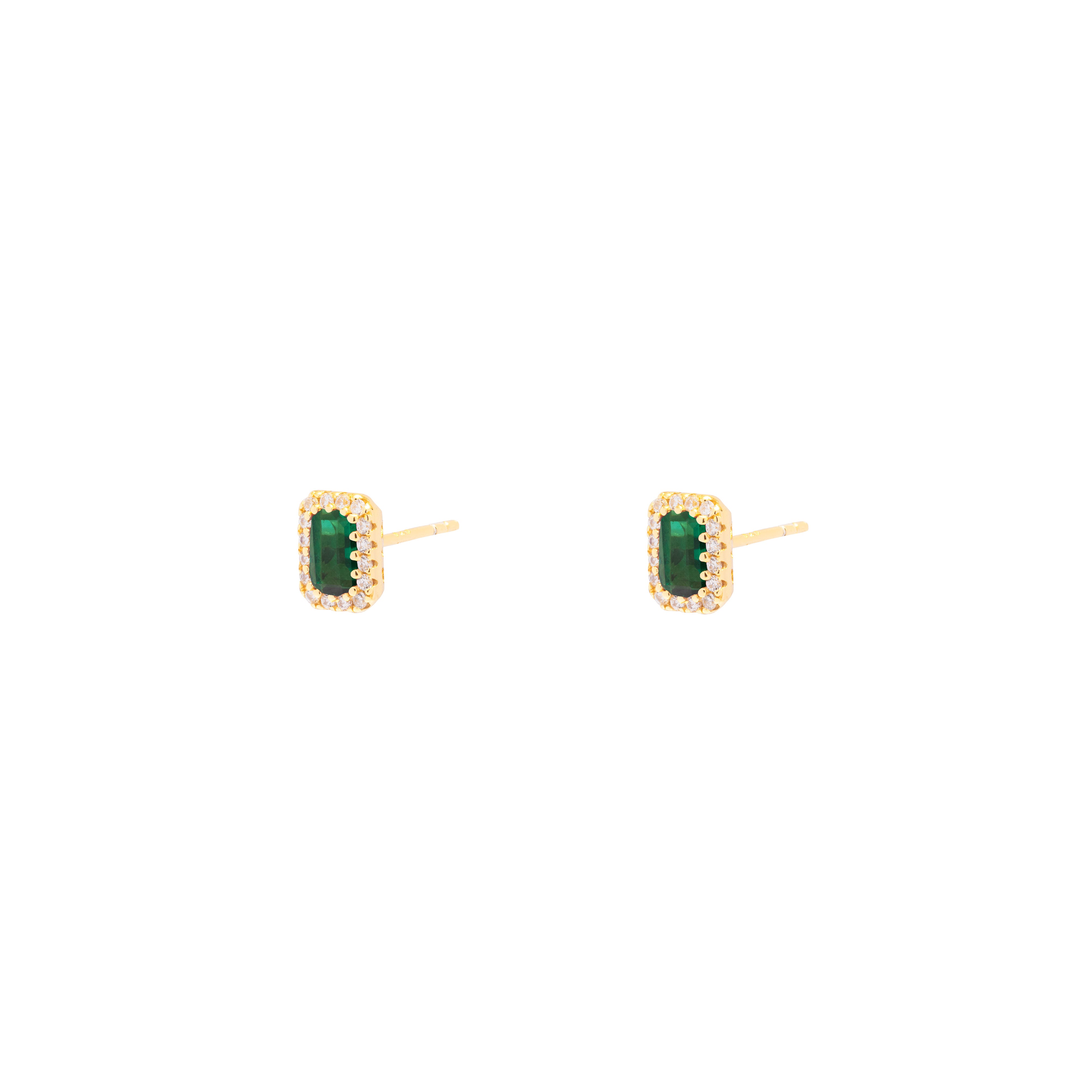 Vola baguette crystal studs | MEZI
