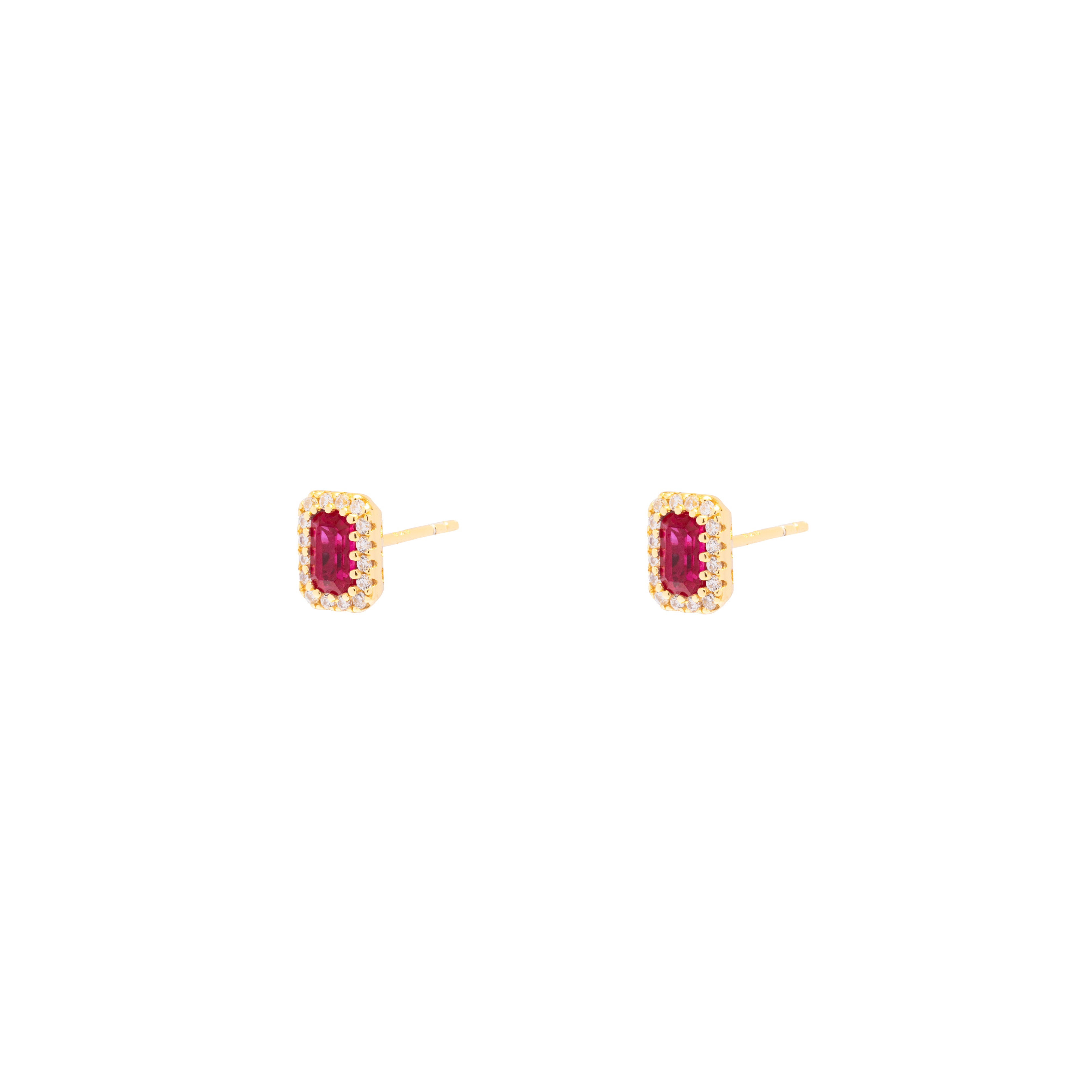 Vola baguette crystal studs | MEZI