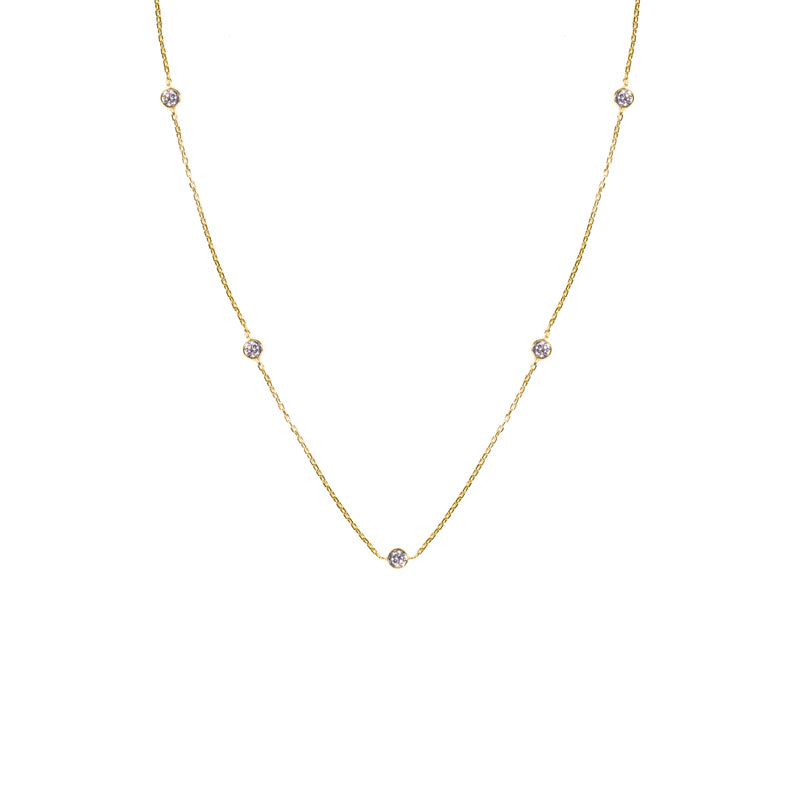 Volta eyelet crystal necklace