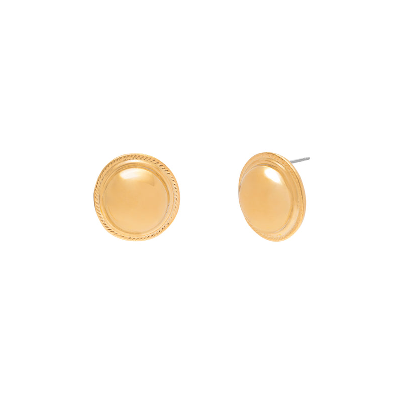 Zayna gold plain studs