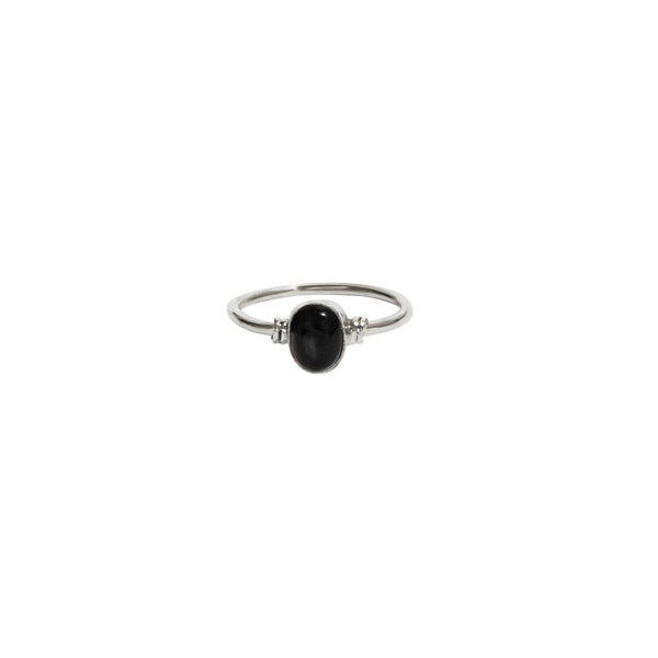 Zella oval sterling silver ring