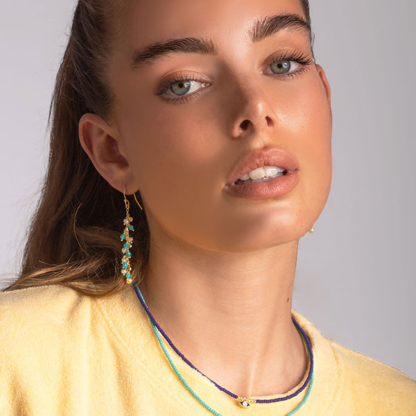 Helen semi precious stone earrings