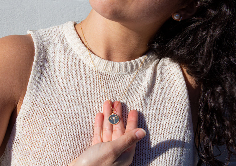 Zodiac gold pendants