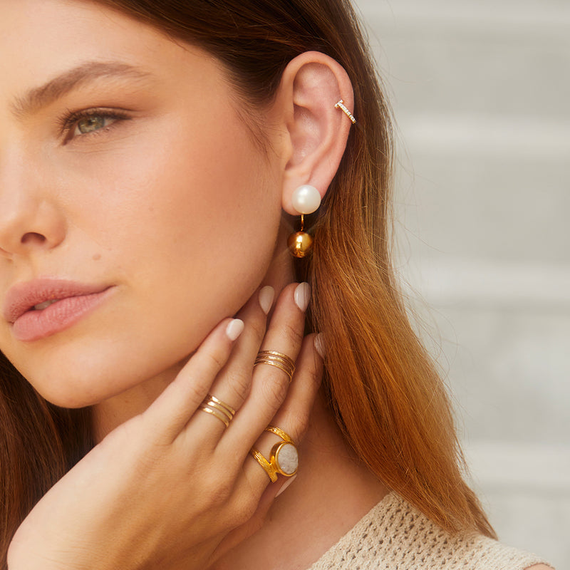 August freshwater pearl earrings