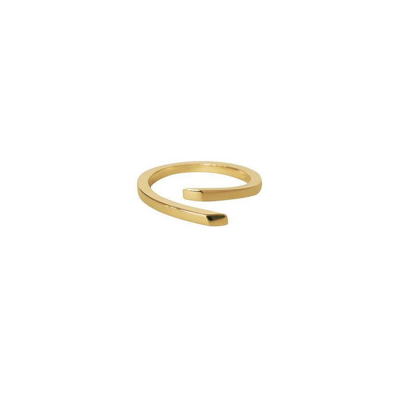 Aisley cross over gold ring