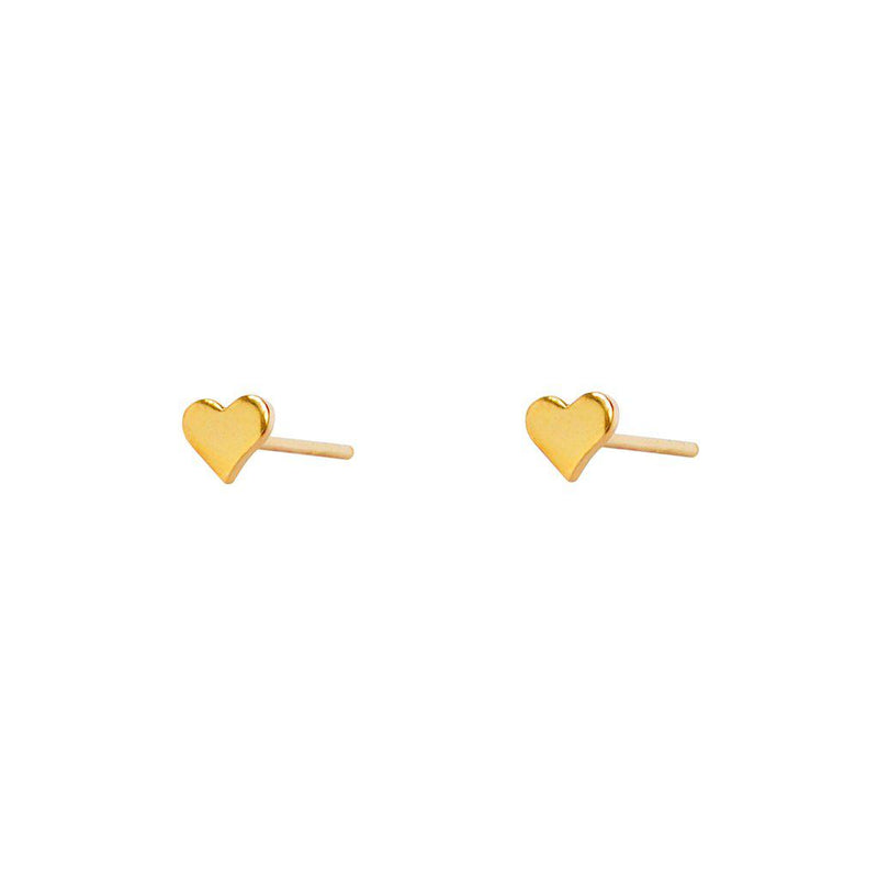 Ame heart gold studs