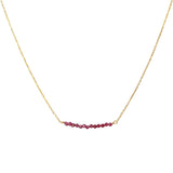 Amia ruby gold plated semi precious necklace