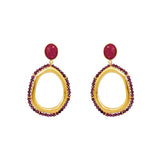 Ana semi-prcious gold earrings