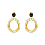 Ana semi-prcious gold earrings