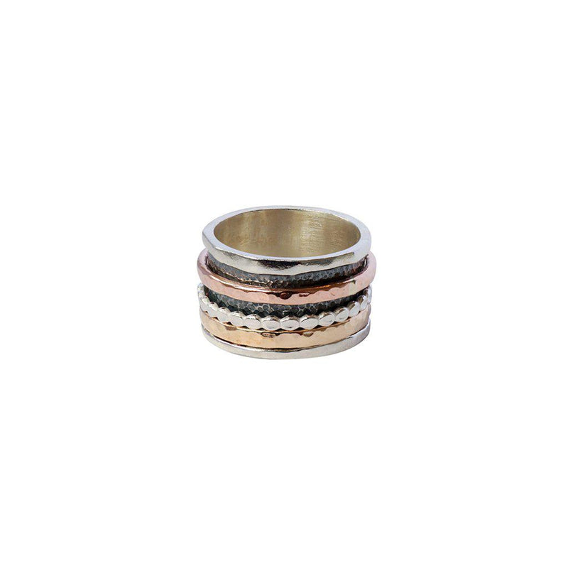 Bahati sterling silver gold filled spinner ring