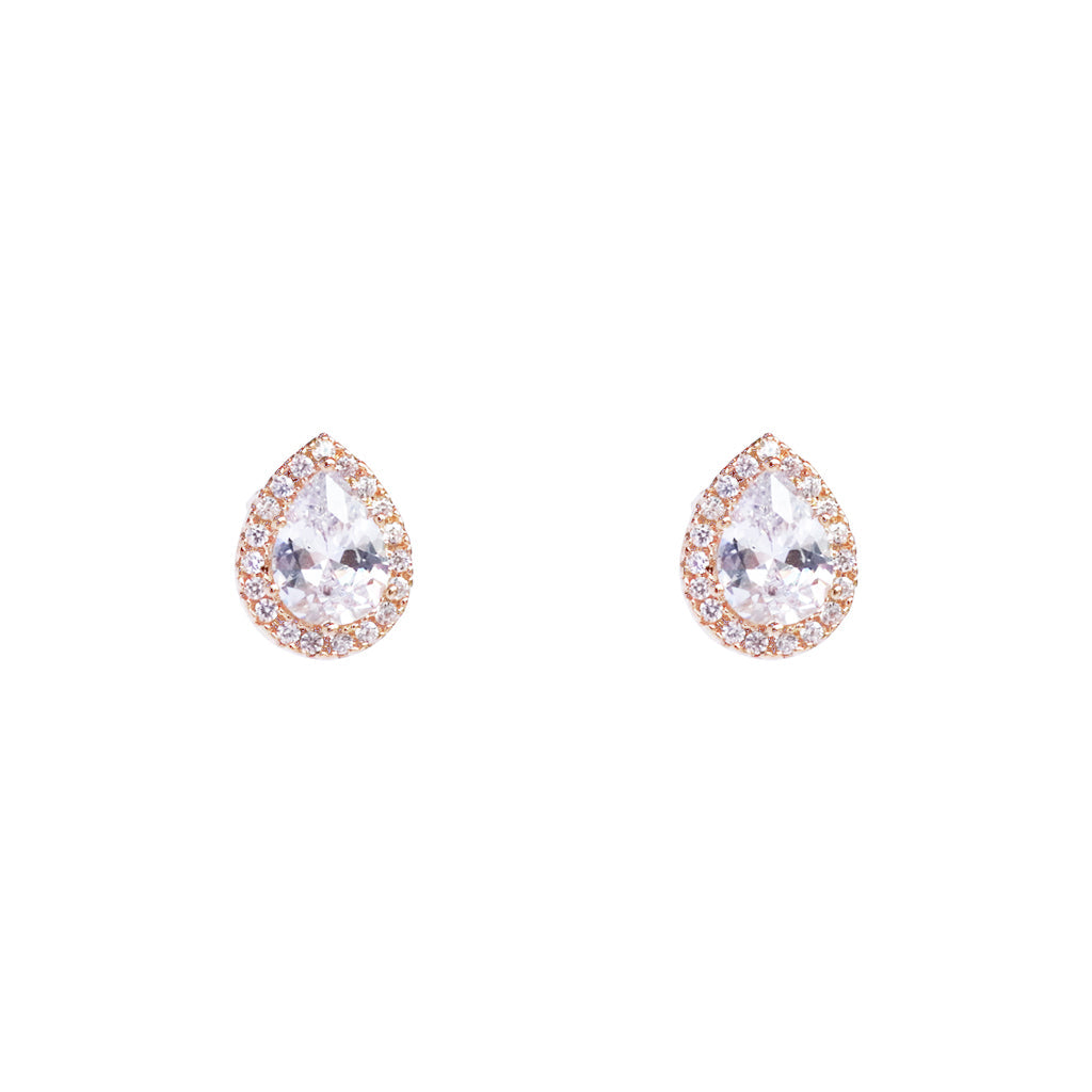 Benoni crystal tear drop studs