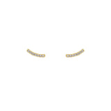 Boris 2 micron gold crystal bar studs