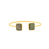 Cecilia semi precious gold cuff bracelet