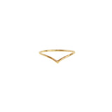 Chevron thin gold ring