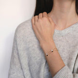 Clover black onyx charms bracelet