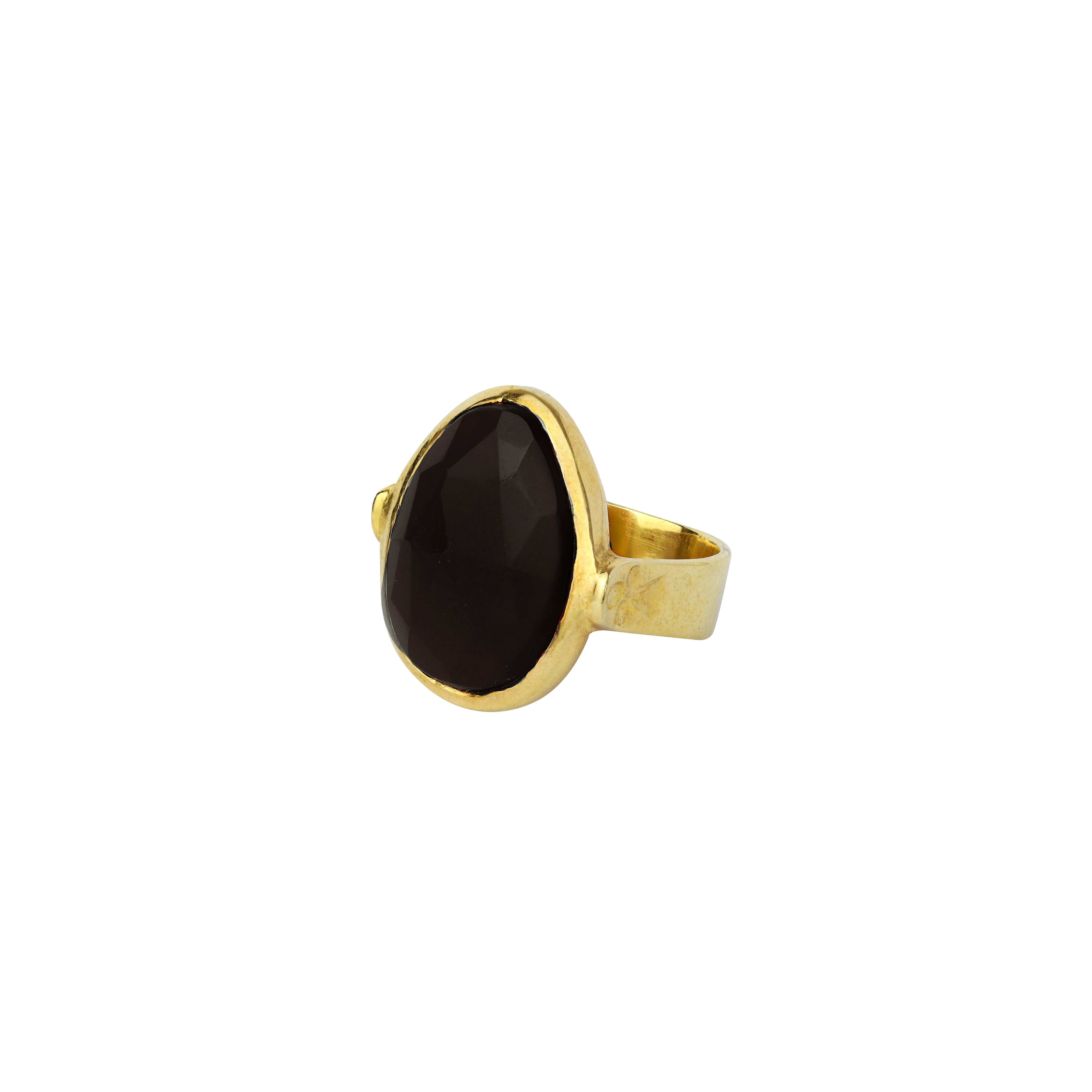 Colton small 2 micron gold semi-precious ring | MEZI