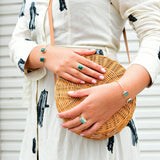 Cecilia semi precious gold cuff bracelet