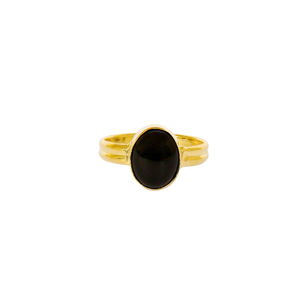 Esa onyx gold filled semi-precious ring