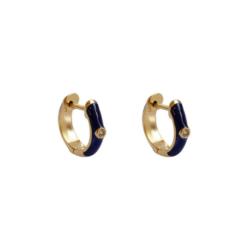 Edie enamel huggies