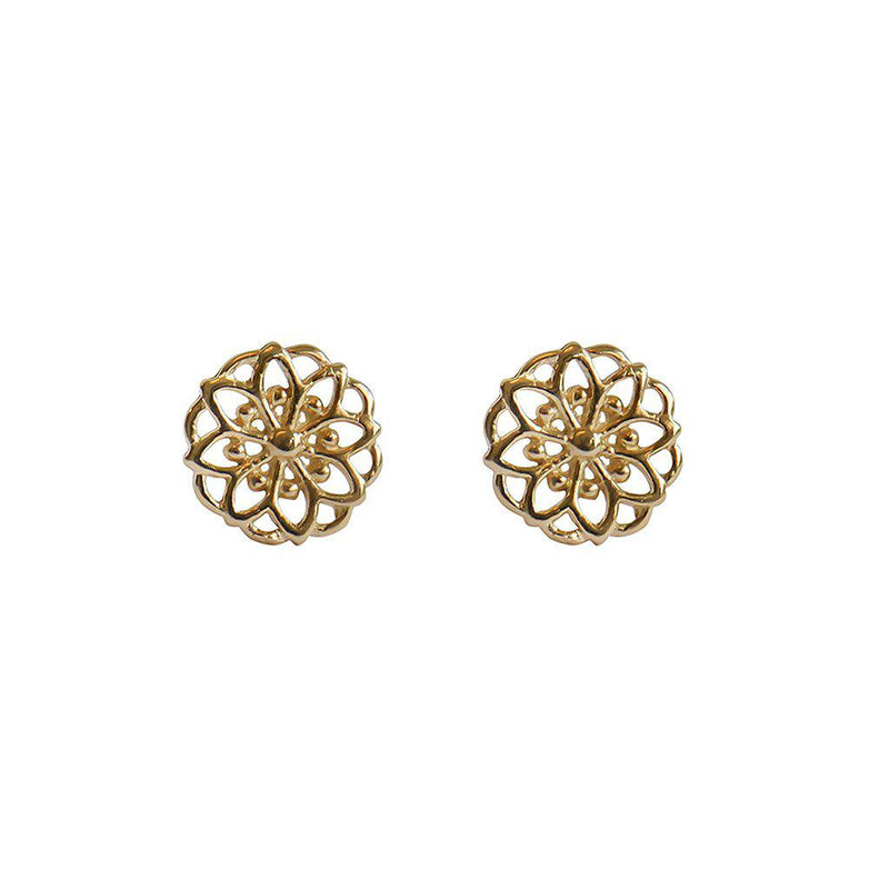 Ezri 2 micron gold plated filigree studs