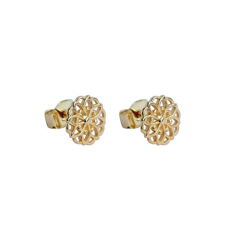 Ezri 2 micron gold plated filigree studs