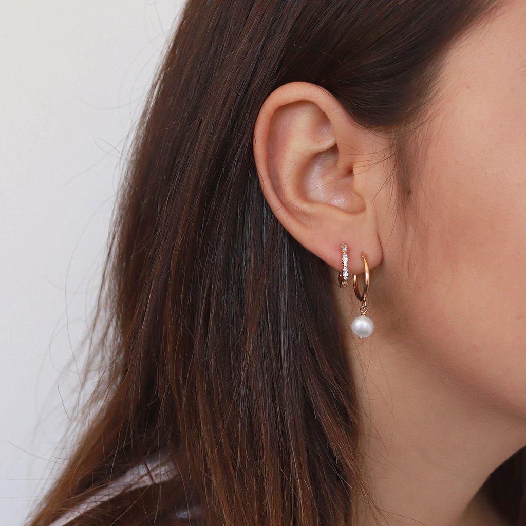 Alina freshwater hoop earrings | MEZI