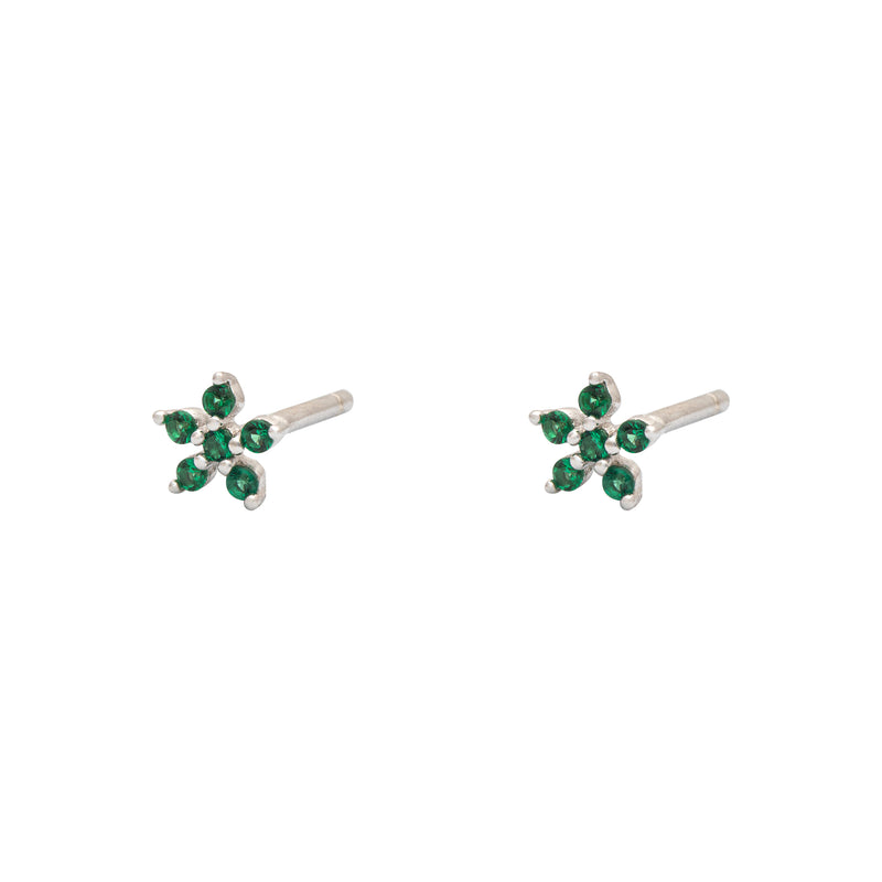 Cary flower crystal studs