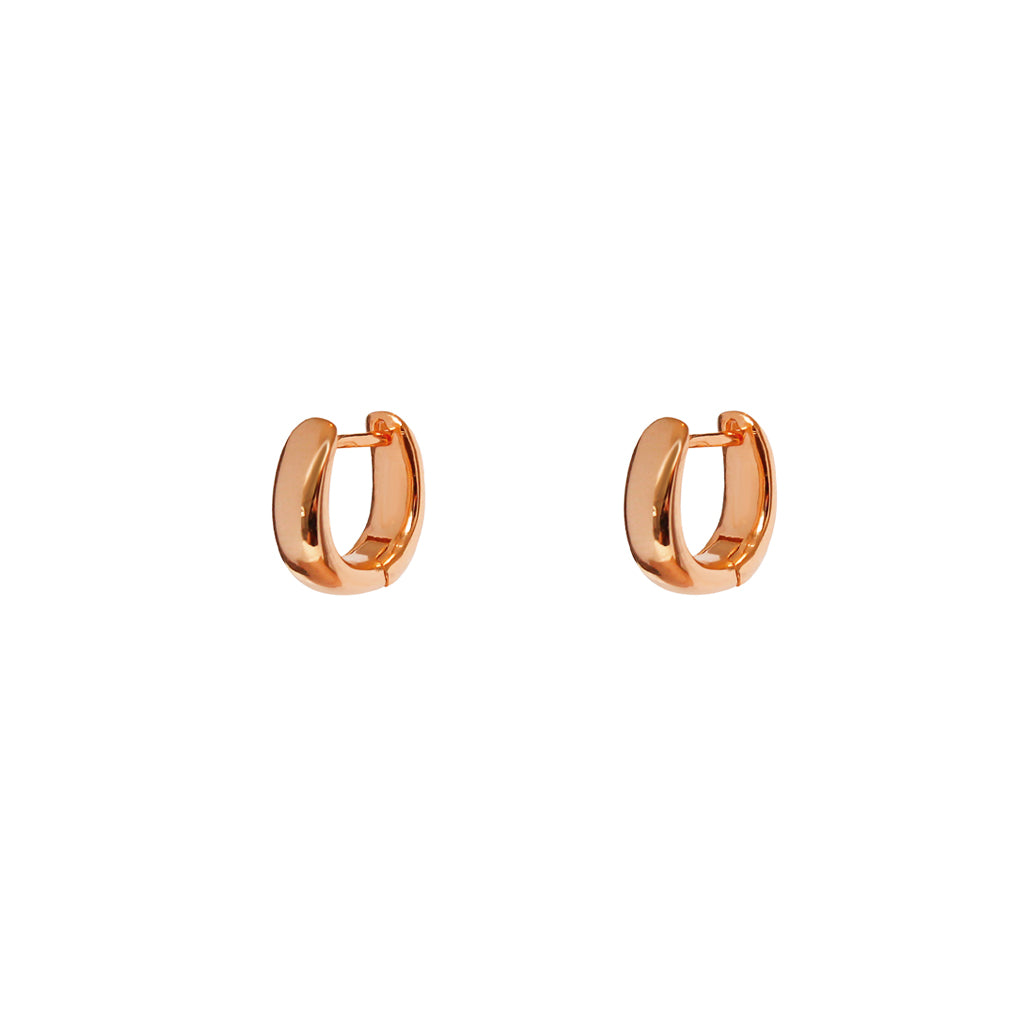 Halon 1 micron gold hoops | MEZI
