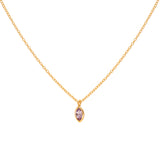 Louna diamond semi-precious stone pendant