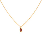 Louna diamond semi-precious stone pendant