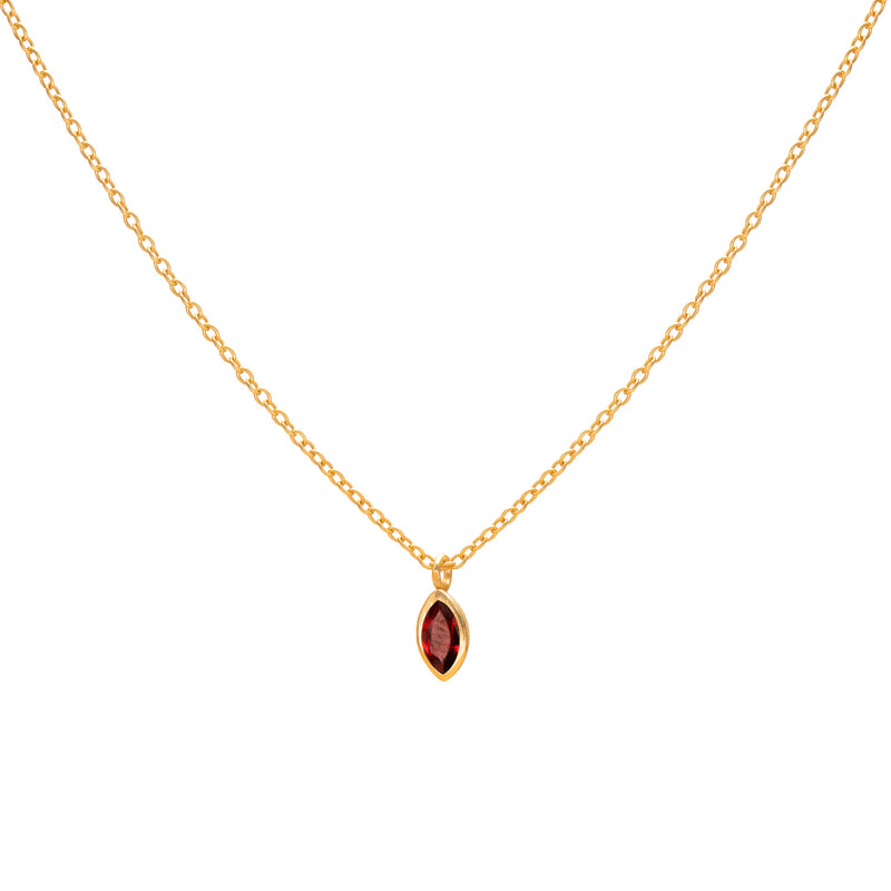 Louna diamond semi-precious stone pendant