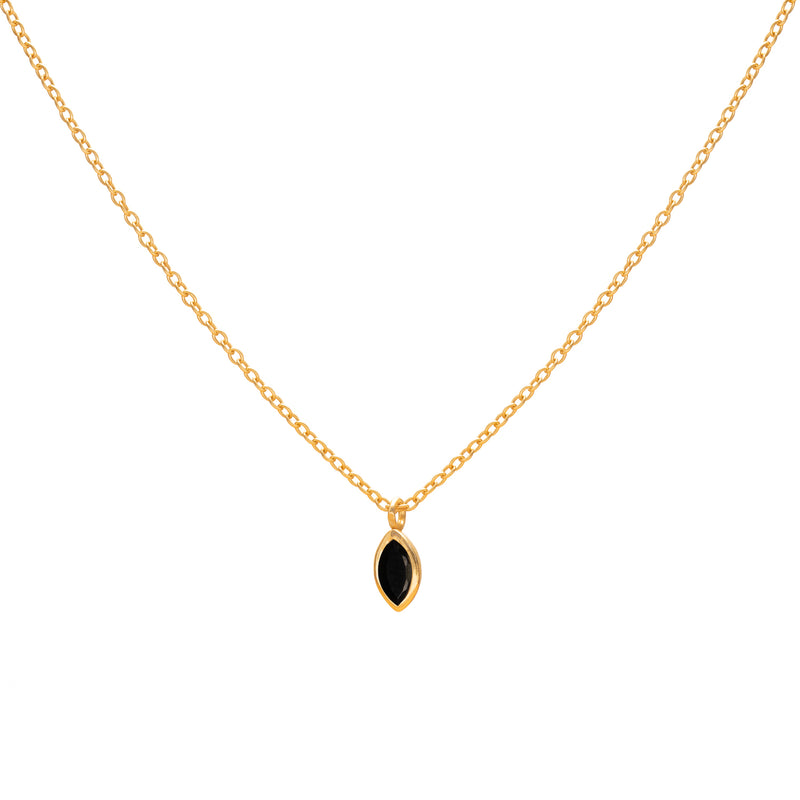 Louna diamond semi-precious stone pendant