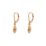 Luella shell 2 micron gold hook rose gold earrings