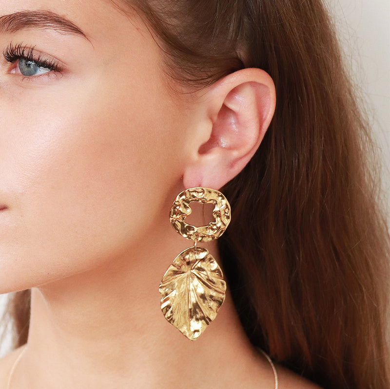 Nayara antique gold earrings