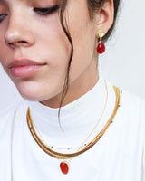 Aranza semi precious 2 micron gold necklace