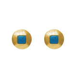 Annikki semi precious gold earrings