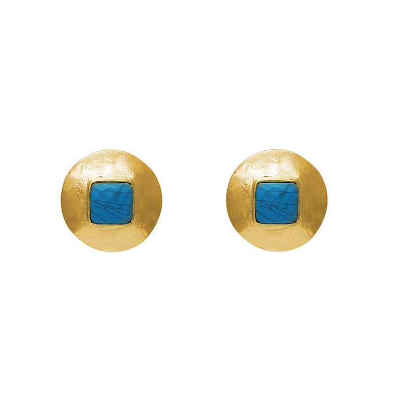 Annikki semi precious gold earrings