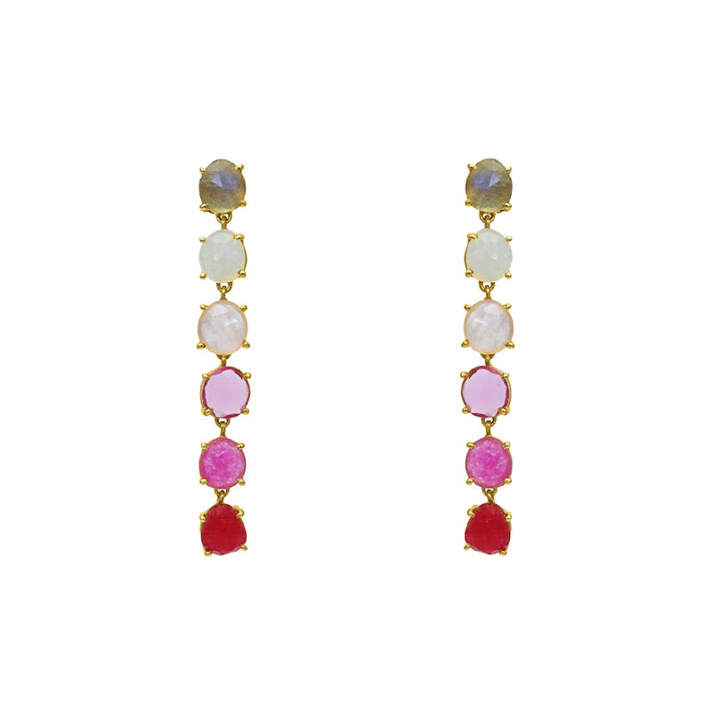 Sol semi precious stone earrings